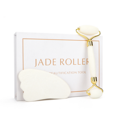 White Jade Roller & Gua Sha Set