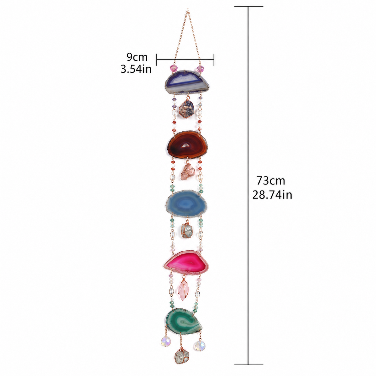 Mushroom Cloud Agate Crystal Hanging