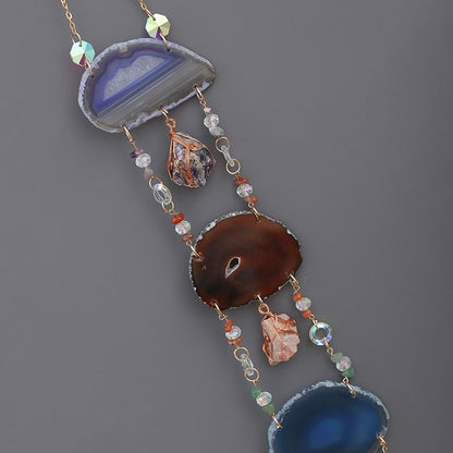Mushroom Cloud Agate Crystal Hanging
