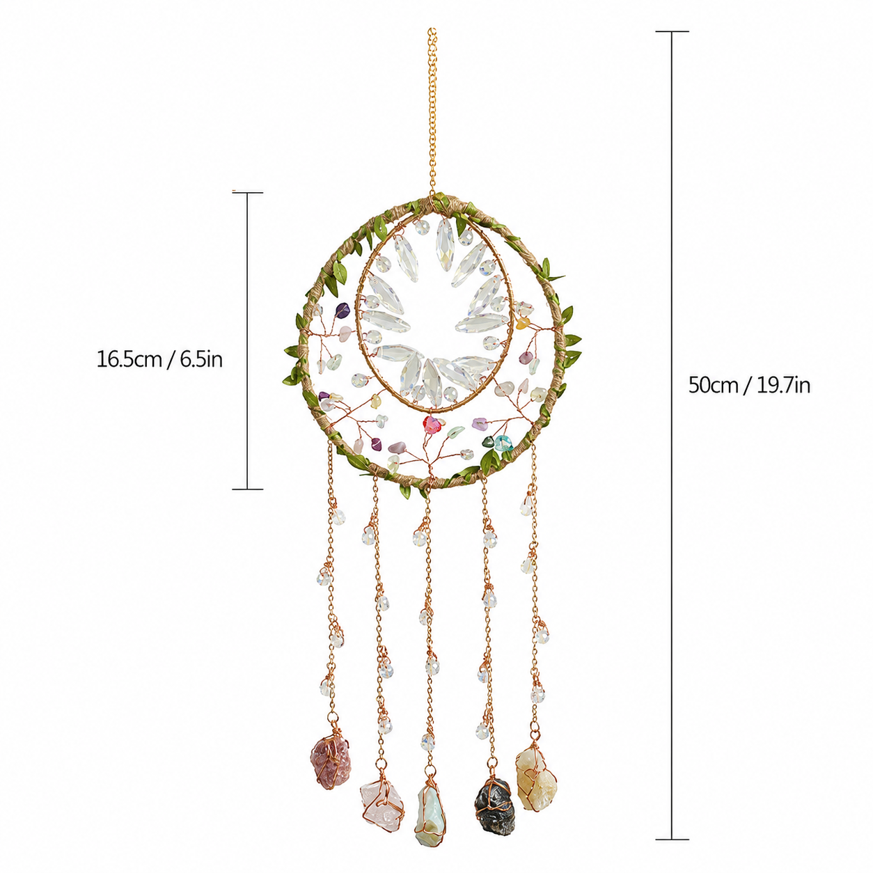 Rainforest Crystal Dream Catcher Suncatcher Wall Decor