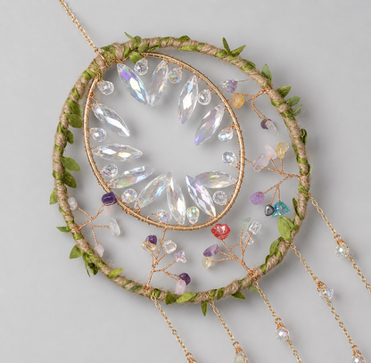 Rainforest Crystal Dream Catcher Suncatcher Wall Decor