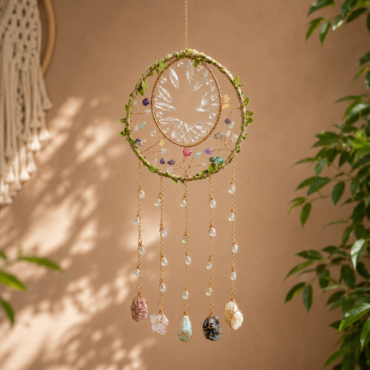 Rainforest Crystal Dream Catcher Suncatcher Wall Decor