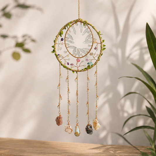 Rainforest Crystal Dream Catcher Suncatcher Wall Decor