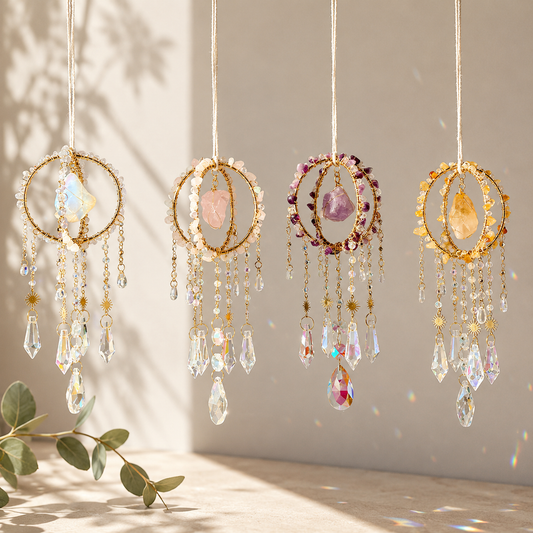 Round Cage Crystal Suncatcher Hanging
