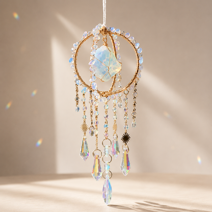 Round Cage Crystal Suncatcher Hanging