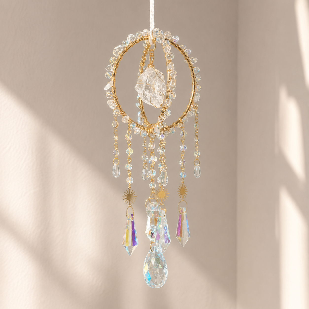 Round Cage Crystal Suncatcher Hanging