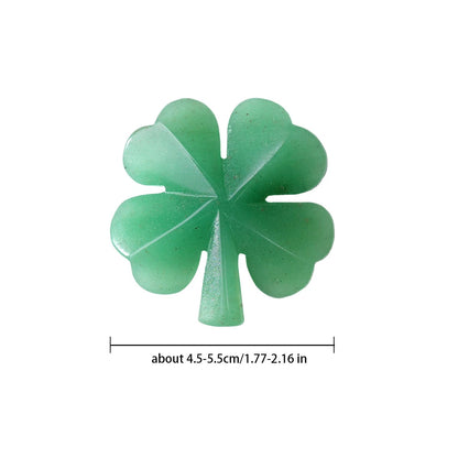 Aventurine Lucky Four Leaf Clover Sculpture