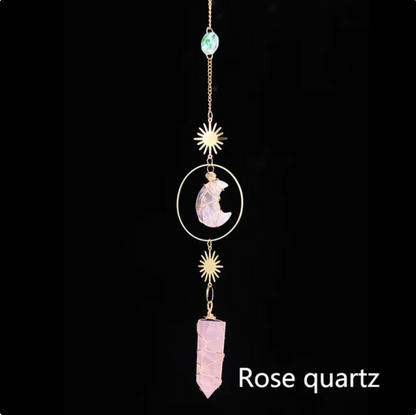 Natural Moon Crystal Suncatcher Pendulum