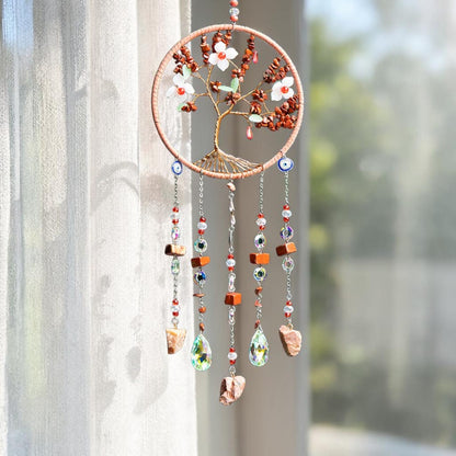 Spring Blossom Tree of Life Crystal Suncatcher