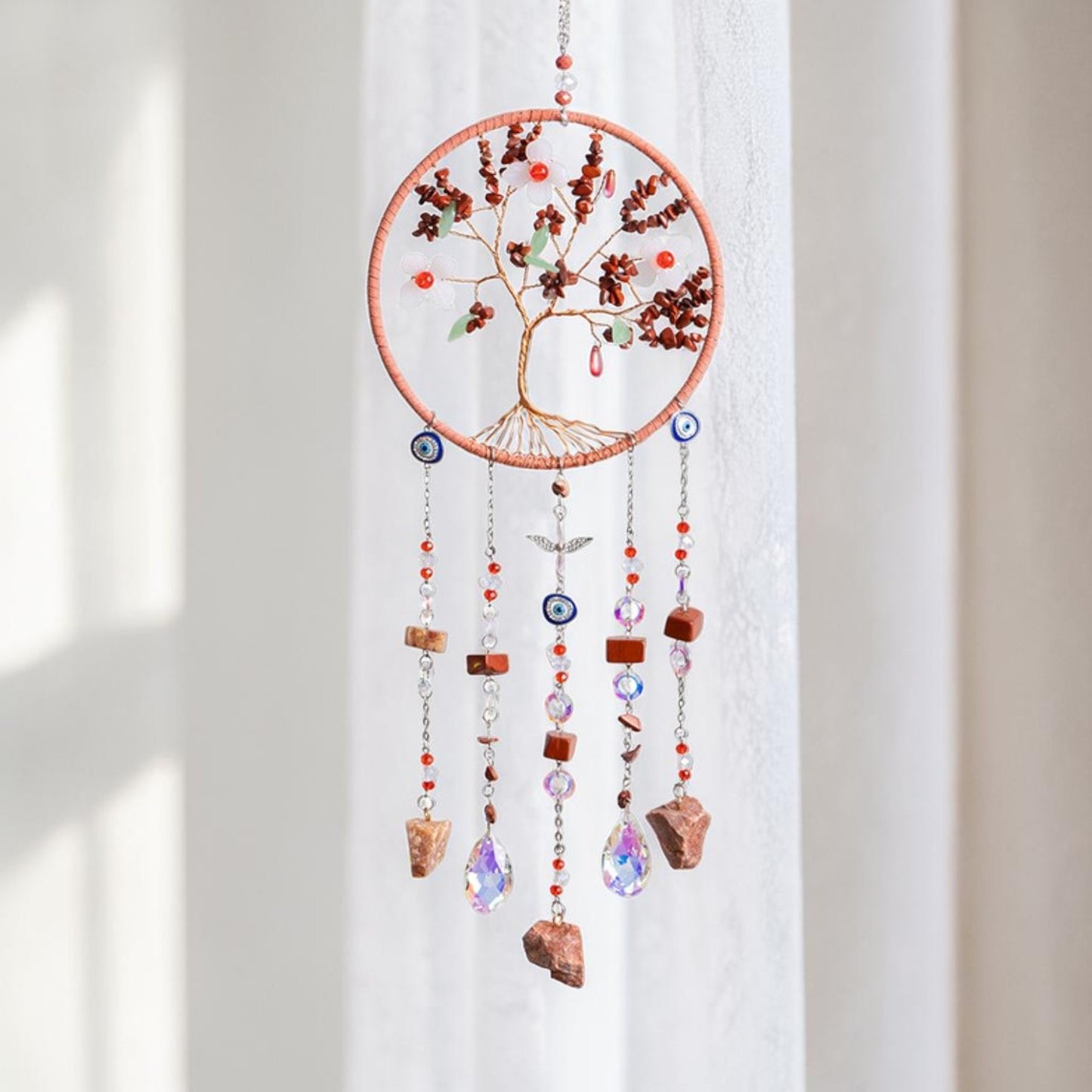Spring Blossom Tree of Life Crystal Suncatcher
