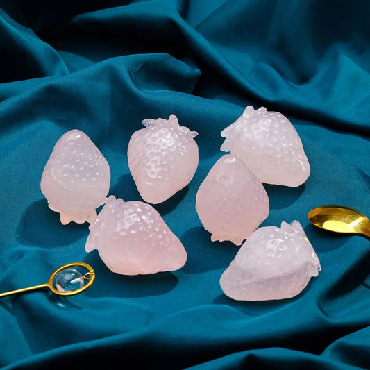 Strawberry Rose Quartz Crystal Stone