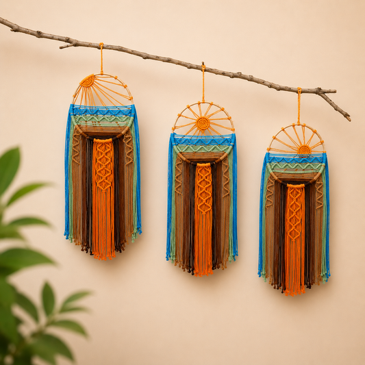 Sunrise and Sunset Macrame Dream Catcher