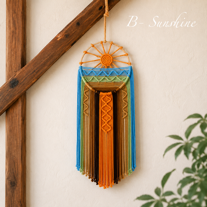 Sunrise and Sunset Macrame Dream Catcher