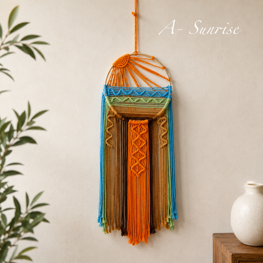 Sunrise and Sunset Macrame Dream Catcher