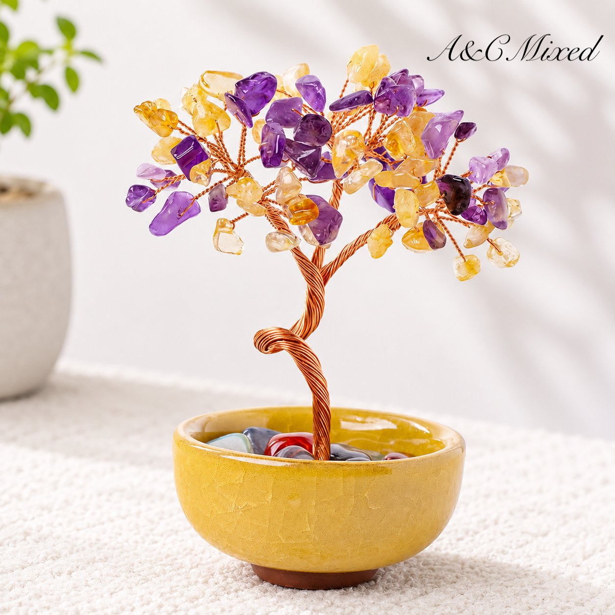 Tree of Life Crystal Stone Bowl