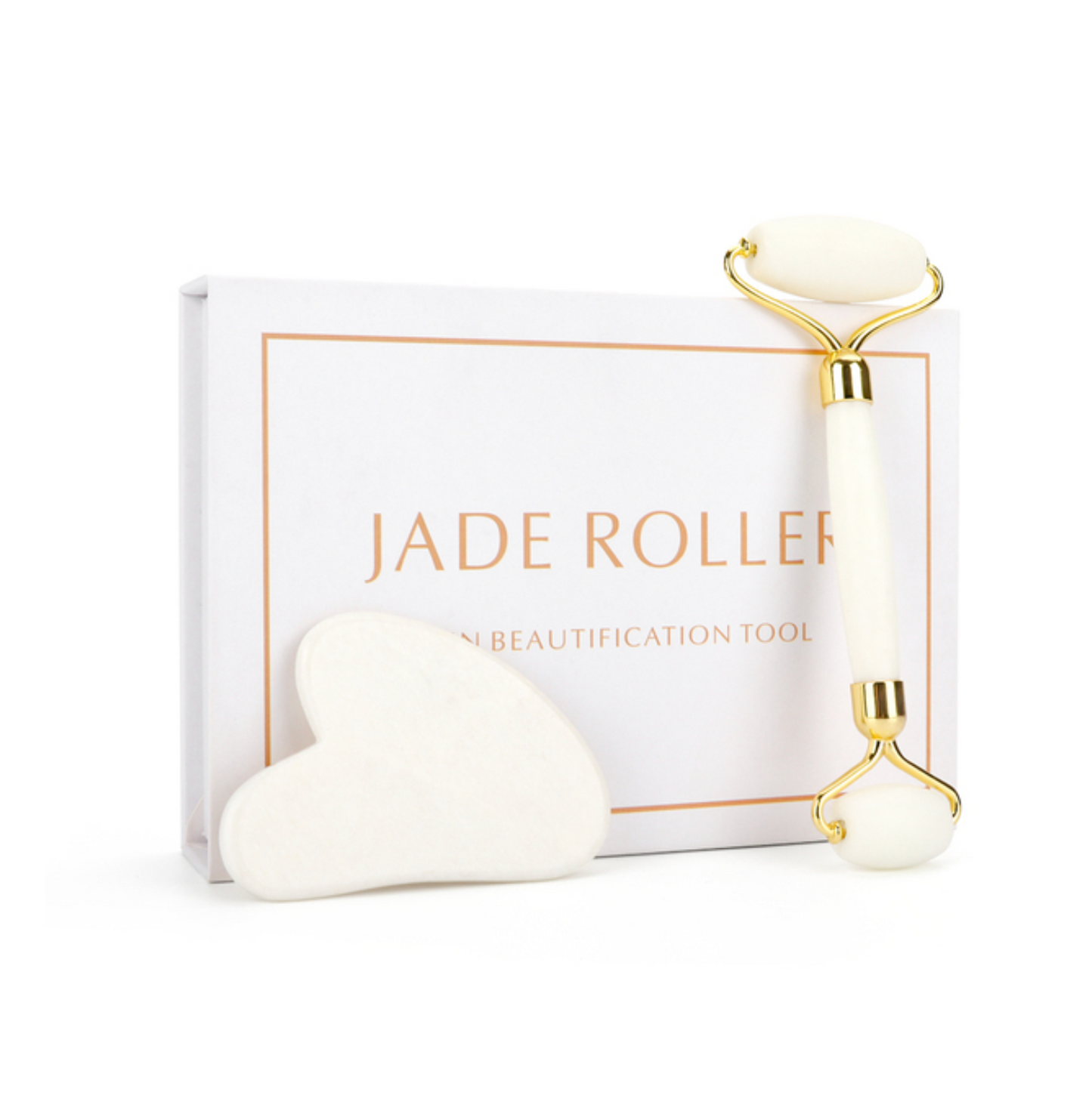 White Jade Roller & Gua Sha Set