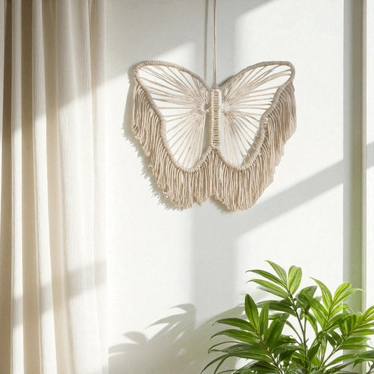 Butterfly Macrame Tassel Wall Hanging