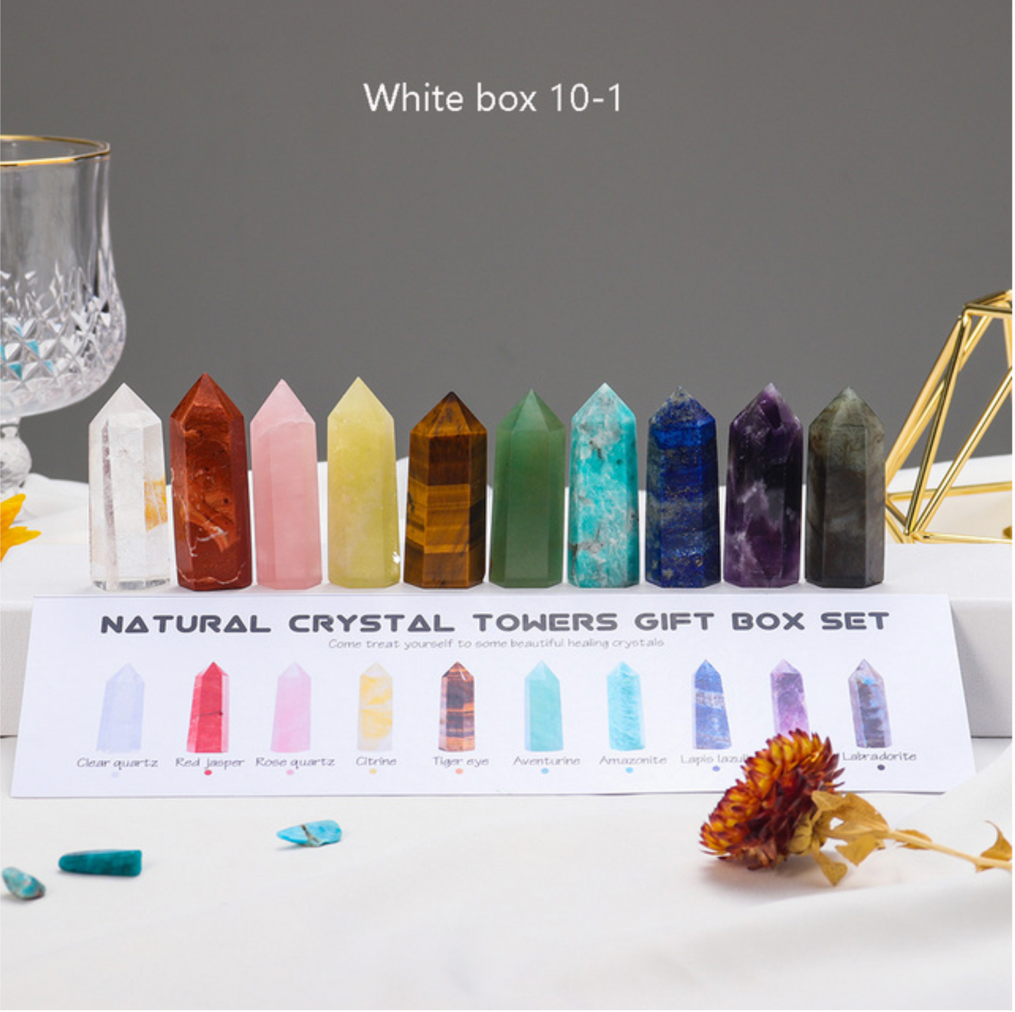 10 Pcs Crystal Wand Collection Gift Set