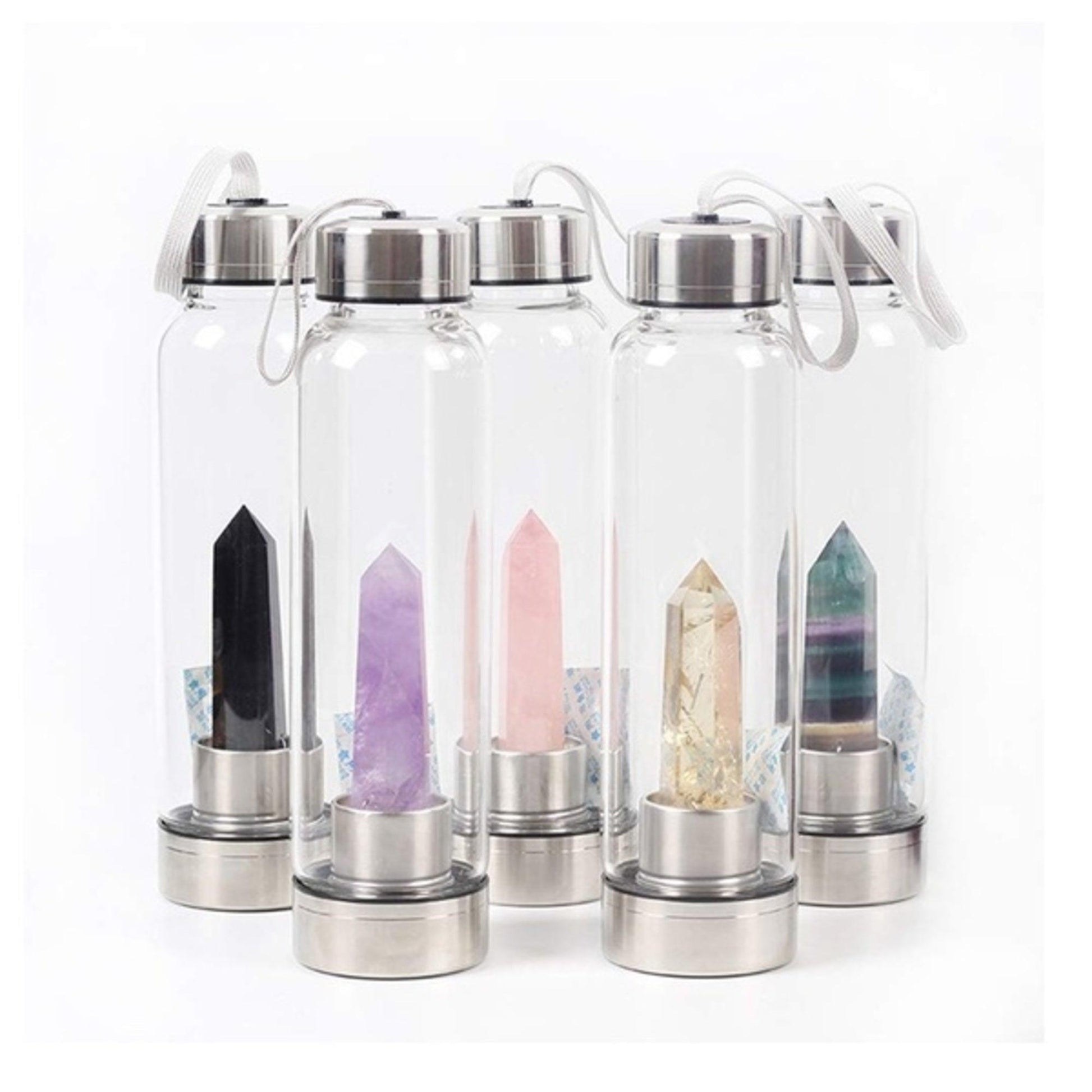 Crystal Water Bottle (6 Colours) - Crystolver | Healing Crystal Gift Shop