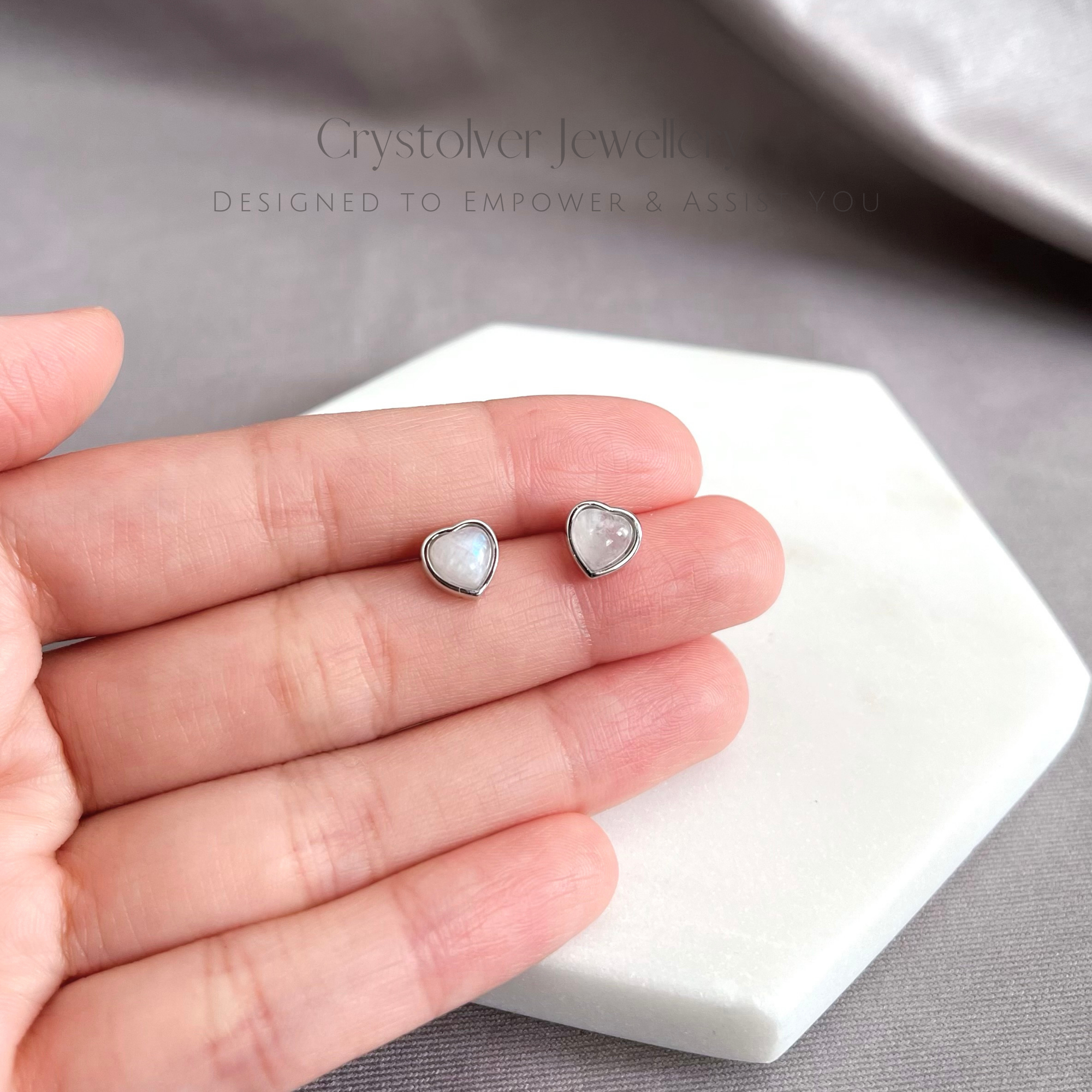 AAA Natural Moonstone earrings Blue Moonlight stone s925 silver studs for  women romantic delicate Jewelry Gift - AliExpress