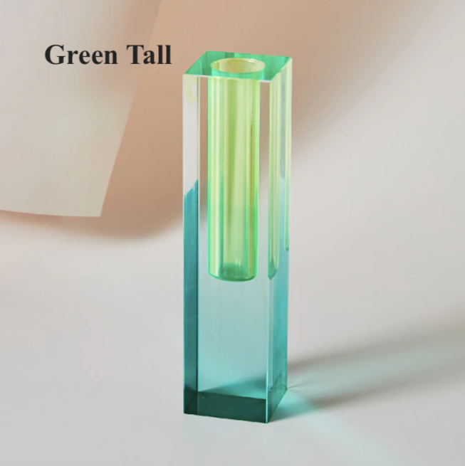 Acrylic Crystal Rainbow Colour Bud Vase