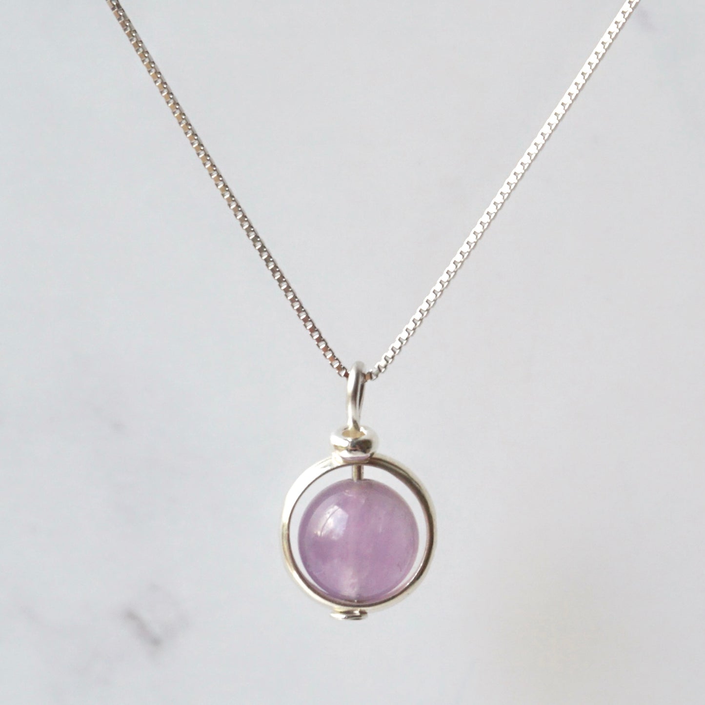 Lavender Amethyst Sterling Silver Necklace