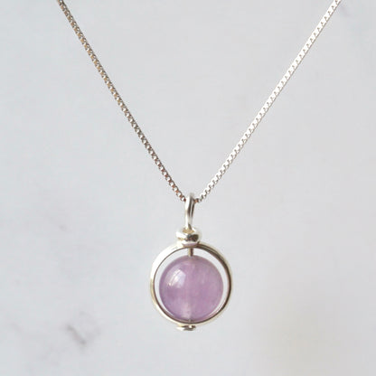Lavender Amethyst Sterling Silver Necklace
