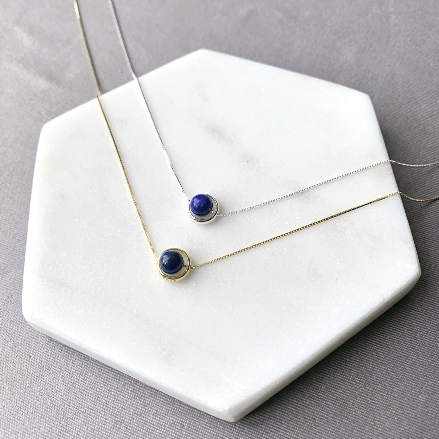 Lapis Minimalist Sterling Silver Necklace