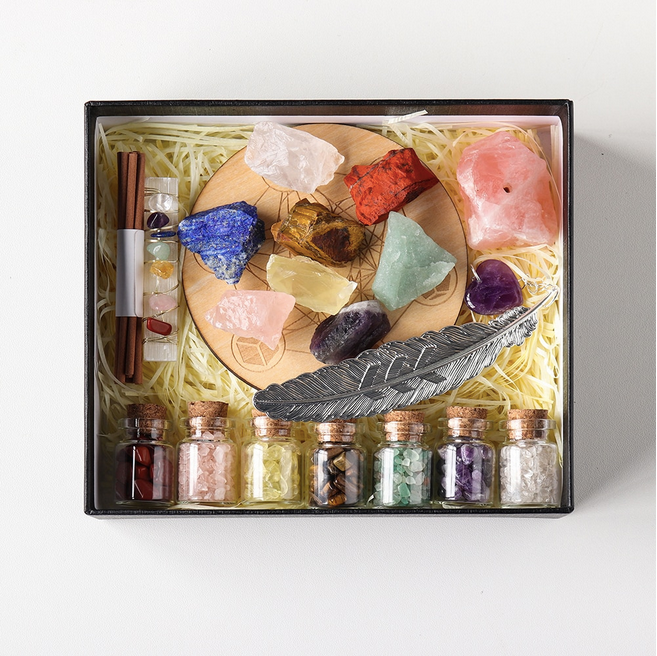 Natural Healing Gemstones Bottle Beginner Set