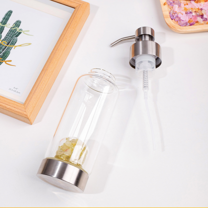 Natural Crystal Glass Bottle for Shampoo