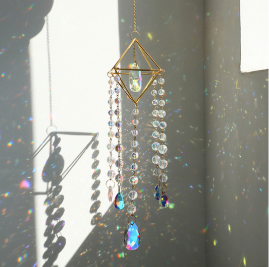 Chandelier Crystal Prism Suncatcher - Ball Chain
