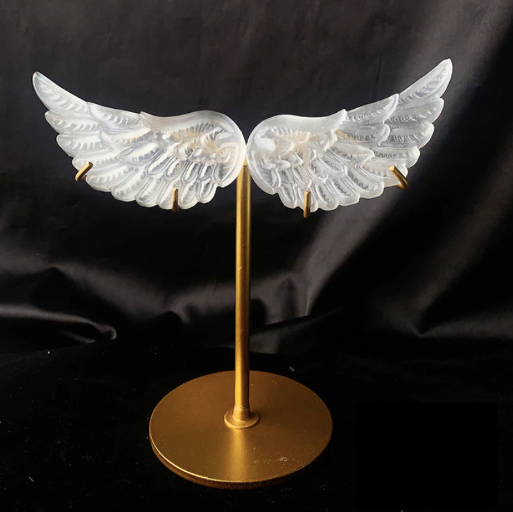 Angel Wings Selenite Crystal Craft Sculpture