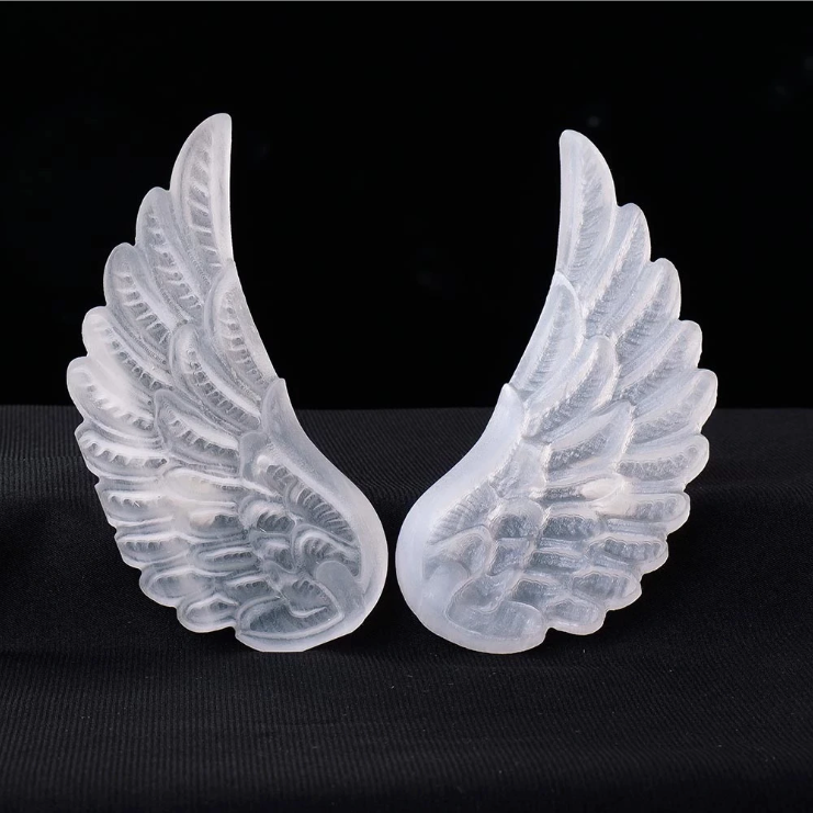 Angel Wings Selenite Crystal Craft Sculpture