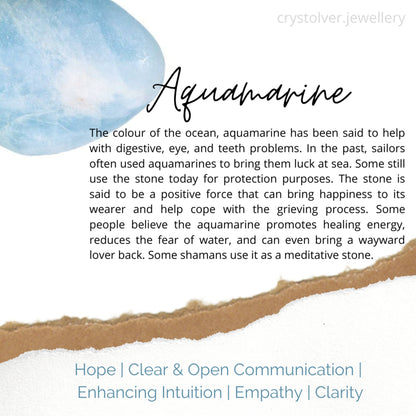 Aquamarine Crystal Mermaid Bracelet