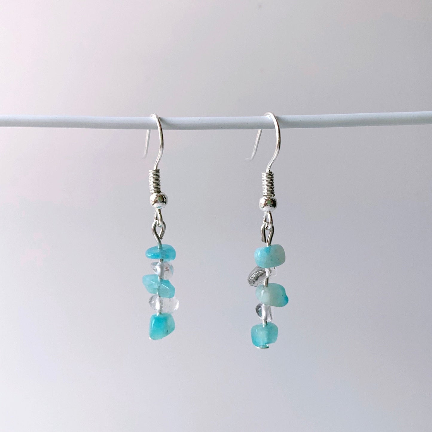 Natural Gemstone Chip Earrings