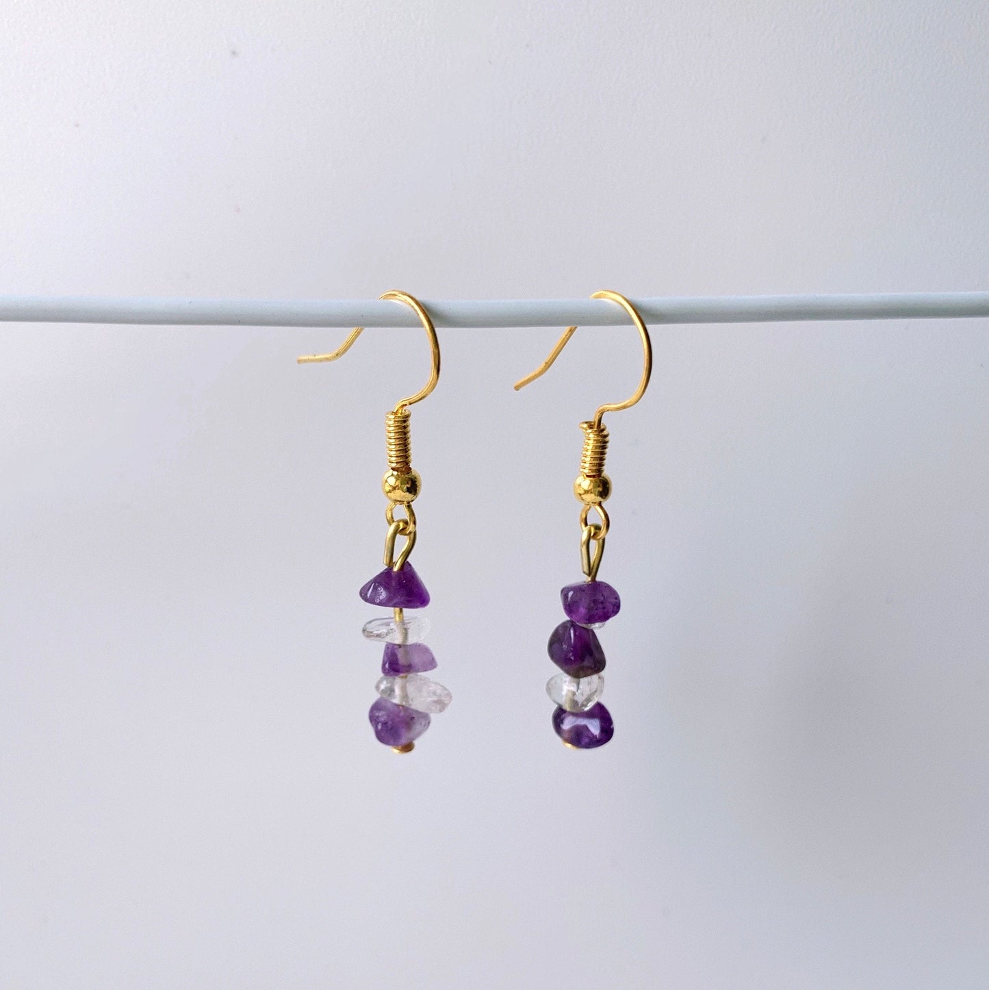 Natural Gemstone Chip Earrings