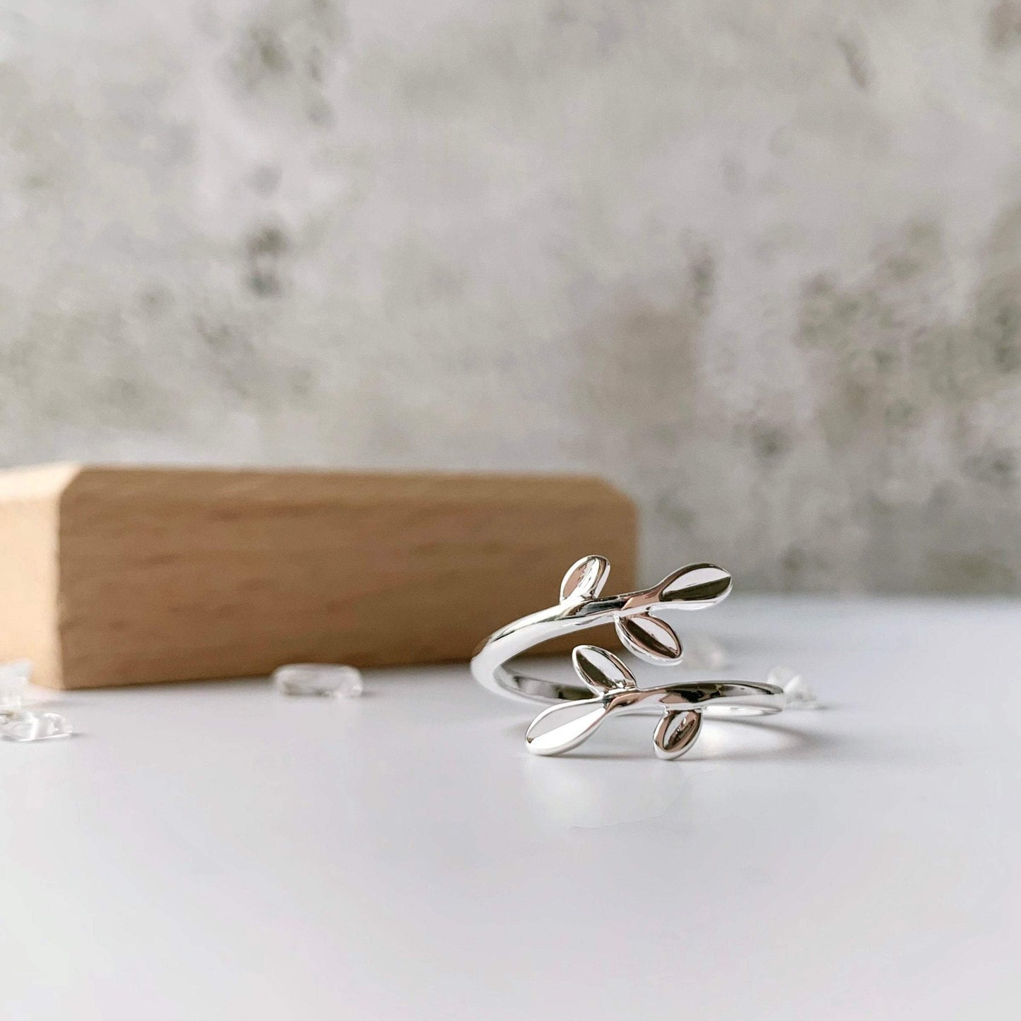 Sterling Silver Olive Leaves Ring