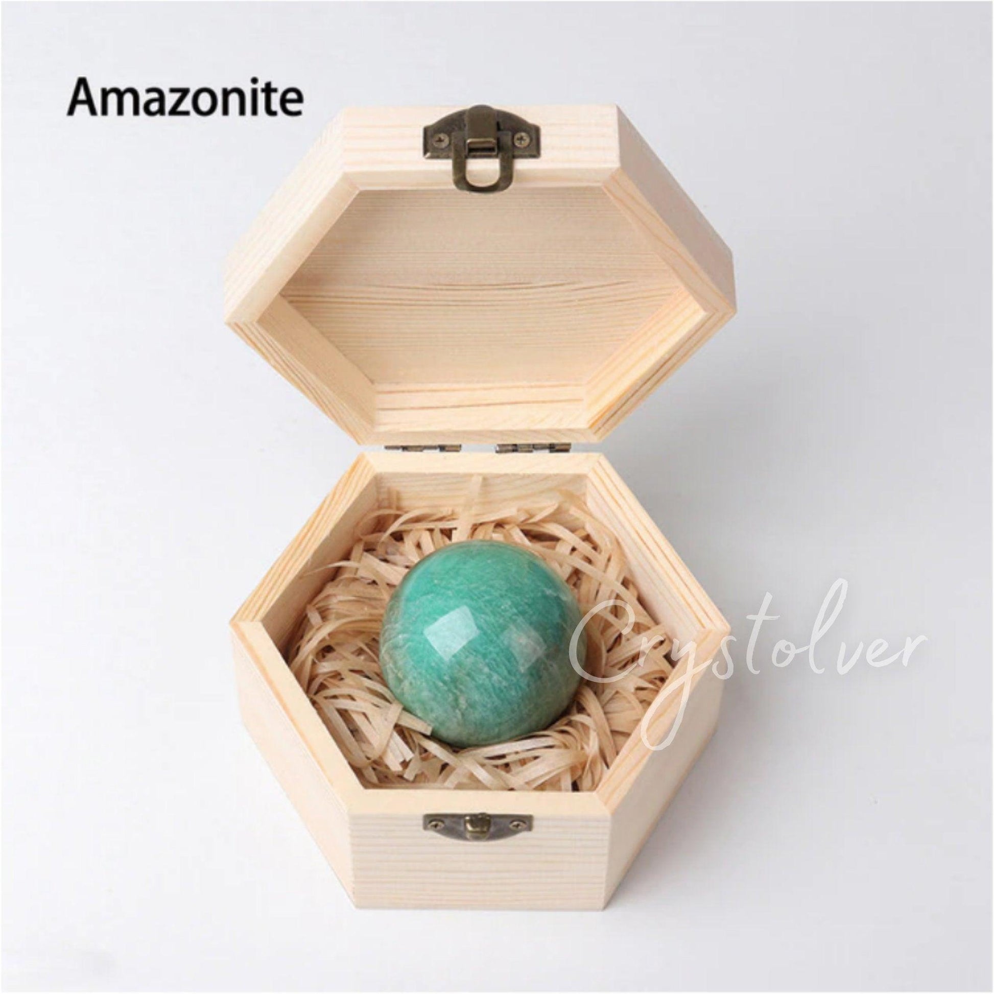 Healing Crystal Gemstone Ball with Box - Crystolver | Healing Crystal Gift Shop