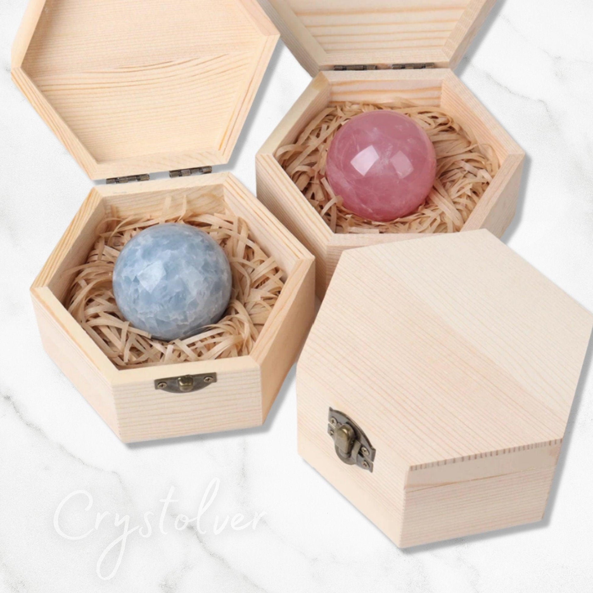 Healing Crystal Gemstone Ball with Box - Crystolver | Healing Crystal Gift Shop
