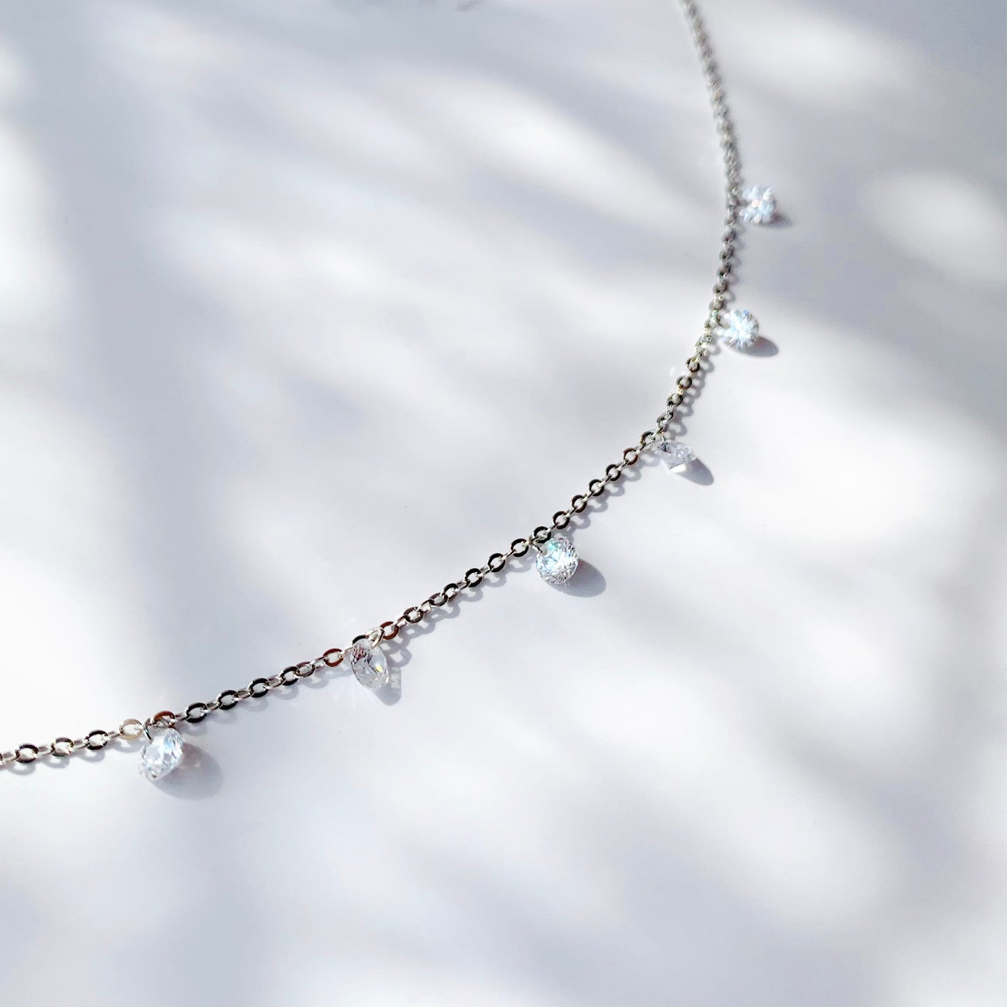 Clear Crystal Sparkling Chain Bracelet