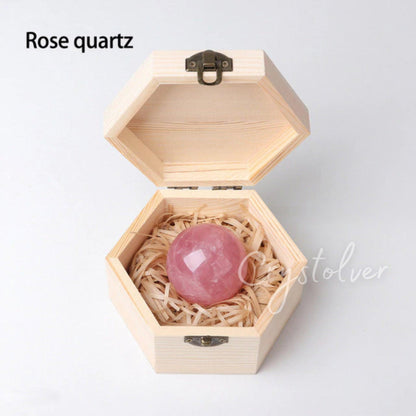 Healing Crystal Gemstone Ball with Box - Crystolver | Healing Crystal Gift Shop